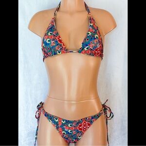 Multi-Colored, Boho, Bandana Abstract, Bikini Set